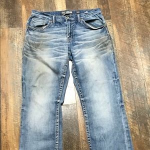 BKE Derek bootleg distressed 36x32 work Jean men